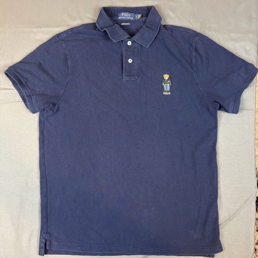 Polo Ralph Lauren Teddy Bear Custom Slim Fit Polo Large